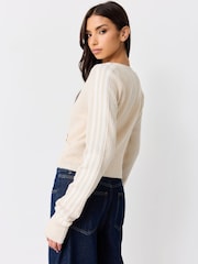 adidas Originals Neutral x Jennie Knit Wrap Cardigan - Image 3 of 4