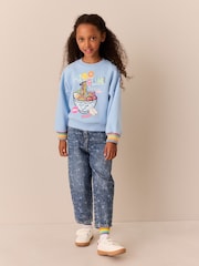 Rainbow Noodle Print - Little Bird Oversized Sweatshirt - 5şəkildən 4 şəkil