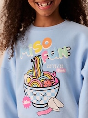 Rainbow Noodle Print - Little Bird Oversized Sweatshirt - 5şəkildən 5 şəkil