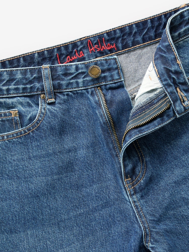 Laura Ashley Blue Barrel Leg Jeans - Image 2 of 3