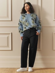Laura Ashley Black Barrel Leg Jeans - Image 1 of 4