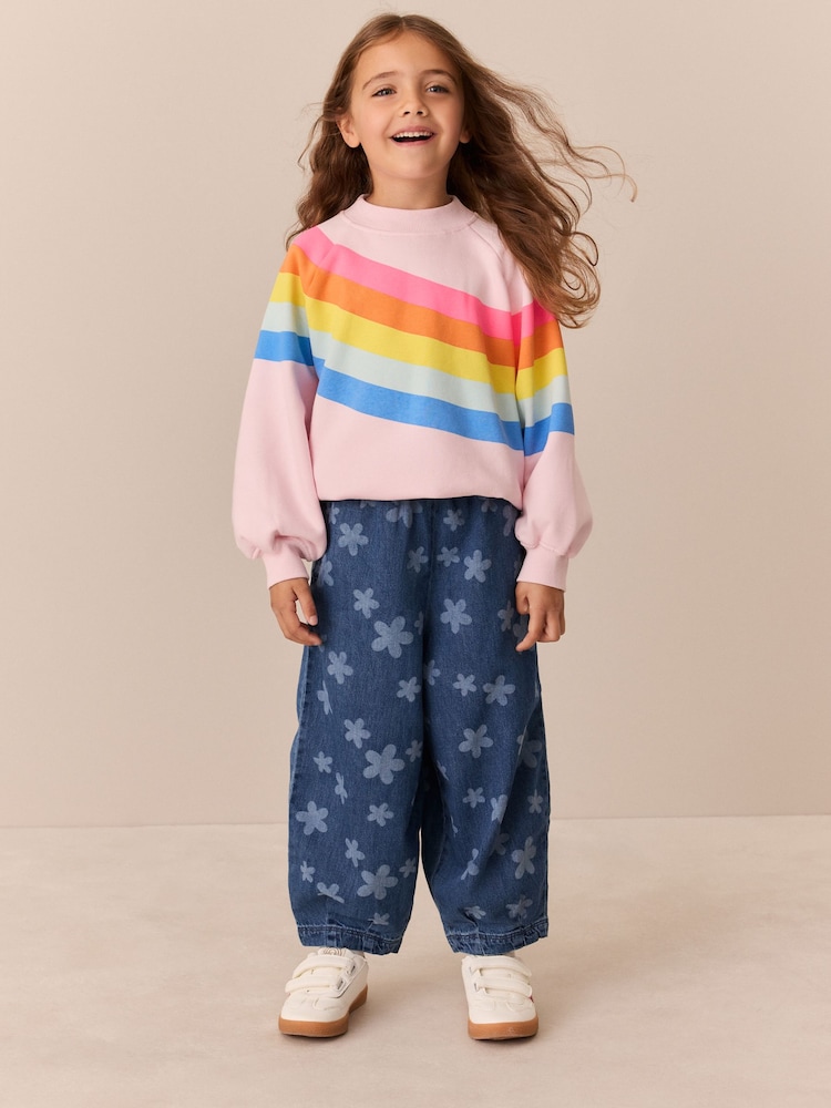 Little Bird by Jools Oliver Rainbow Swoosh Sweat Top & Trousers Set - Image 2 of 13 Little Bird by Jools Oliver Rainbow Swoosh Sweat Top & Trousers Set - Image 2 of 13