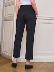 Seraphine Black Maternity Underbump Tapered Leg Trousers - Image 4 of 6