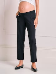 Seraphine Black Maternity Underbump Tapered Leg Trousers - Image 5 of 6
