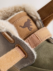 Grey Colourblock Standard Fit (F) Warm Lined Touch Fastening Boots - Image 7 of 7