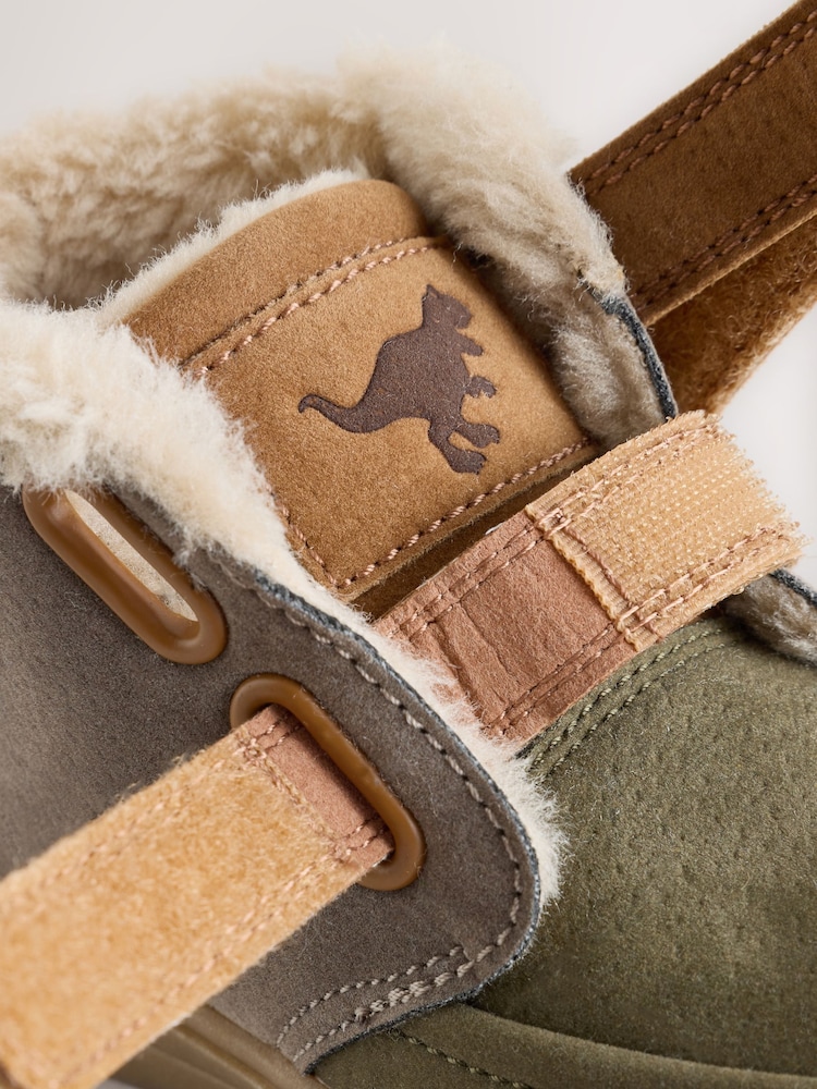 Grey Colourblock Standard Fit (F) Warm Lined Touch Fastening Boots - Image 7 of 7