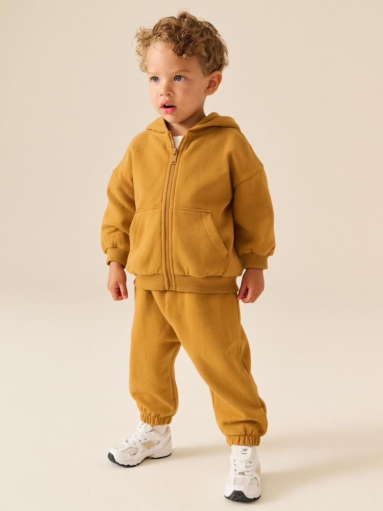 Ochre Yellow Regular Fit Soft Touch Jersey Joggers (3mths-7yrs) - Image 2 of 5 Ochre Yellow Regular Fit Soft Touch Jersey Joggers (3mths-7yrs) - Image 2 of 5
