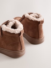Tan Brown Standard Fit (F) Warm Lined Touch Fastening Boots - Image 4 of 5