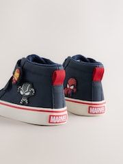 Navy Marvel Hi-Top Touch Fastening Boots - Image 3 of 5