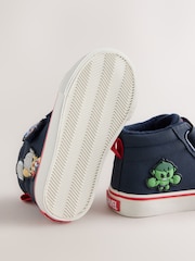 Navy Marvel Hi-Top Touch Fastening Boots - Image 5 of 5