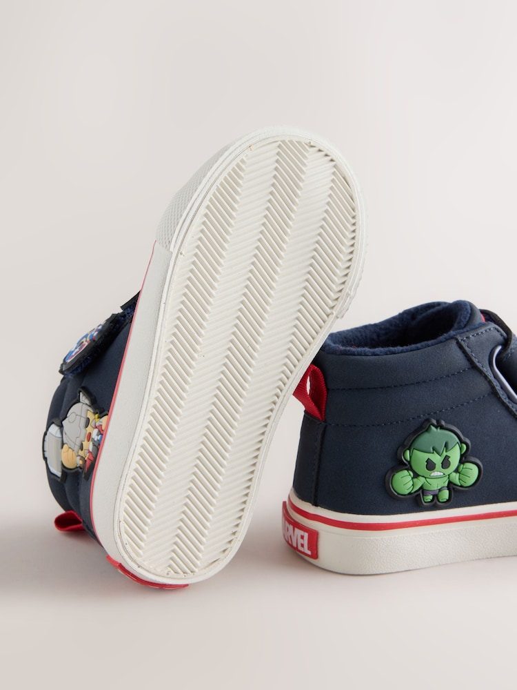 Navy Marvel Hi-Top Touch Fastening Boots - Image 5 of 5 Navy Marvel Hi-Top Touch Fastening Boots - Image 5 of 5