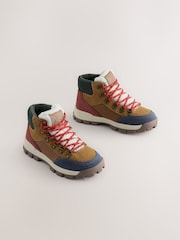 Tan Brown Standard Fit (F) Lace up Walking Boots - Image 1 of 6