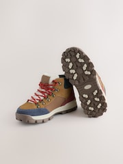 Tan Brown Standard Fit (F) Lace up Walking Boots - Image 3 of 6