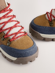 Tan Brown Standard Fit (F) Lace up Walking Boots - Image 5 of 6