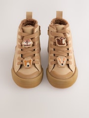 Brown Fox Standard Fit (F) Zip Fastening Hi Top Trainers - Image 3 of 5