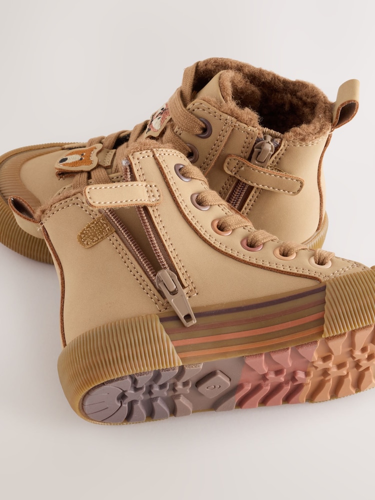 Brown Fox Standard Fit (F) Zip Fastening Hi Top Trainers - Image 5 of 5 Brown Fox Standard Fit (F) Zip Fastening Hi Top Trainers - Image 5 of 5