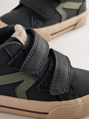 Black Standard Fit (F) Hi-Top Touch Fastening Trainers - Image 5 of 6