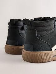 Black Standard Fit (F) Lace Up Hi-Top Boots - Image 5 of 5
