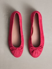 Rot - N.Premium Ballerinas aus Leder mit Raffung - Bild 1 von 8
