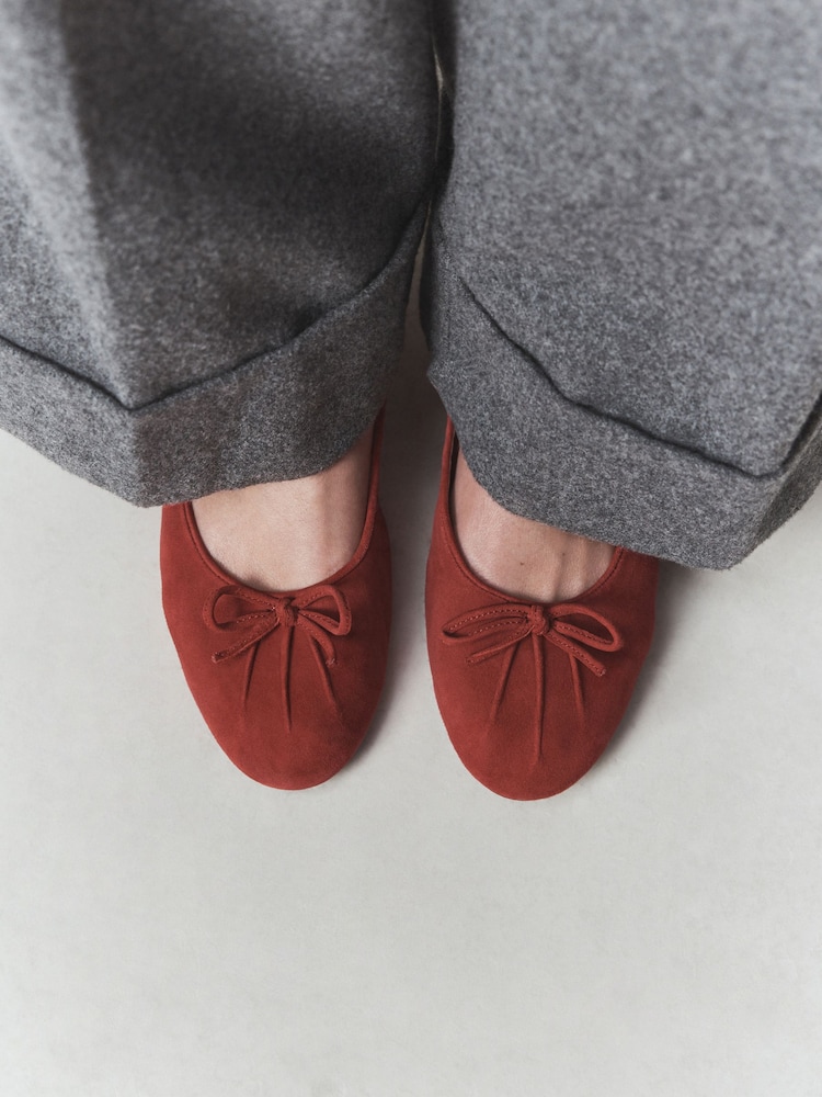 Rot - N.Premium Ballerinas aus Leder mit Raffung - Bild 2 von 8 Rot - N.Premium Ballerinas aus Leder mit Raffung - Bild 2 von 8