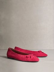 Rot - N.Premium Ballerinas aus Leder mit Raffung - Bild 5 von 8