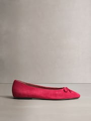 Rot - N.Premium Ballerinas aus Leder mit Raffung - Bild 6 von 8