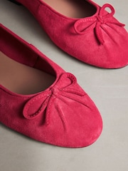 Rot - N.Premium Ballerinas aus Leder mit Raffung - Bild 7 von 8