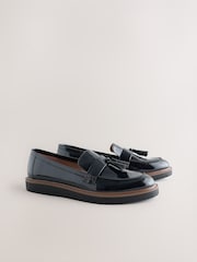 Navy Standard Fit Forever Comfort® Chunky Tassle Loafers - Image 6 of 9