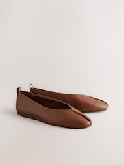 kamelyo - Forever Comfort® Leather Comfort Ballet Shoes - Larawan 2 ng 6