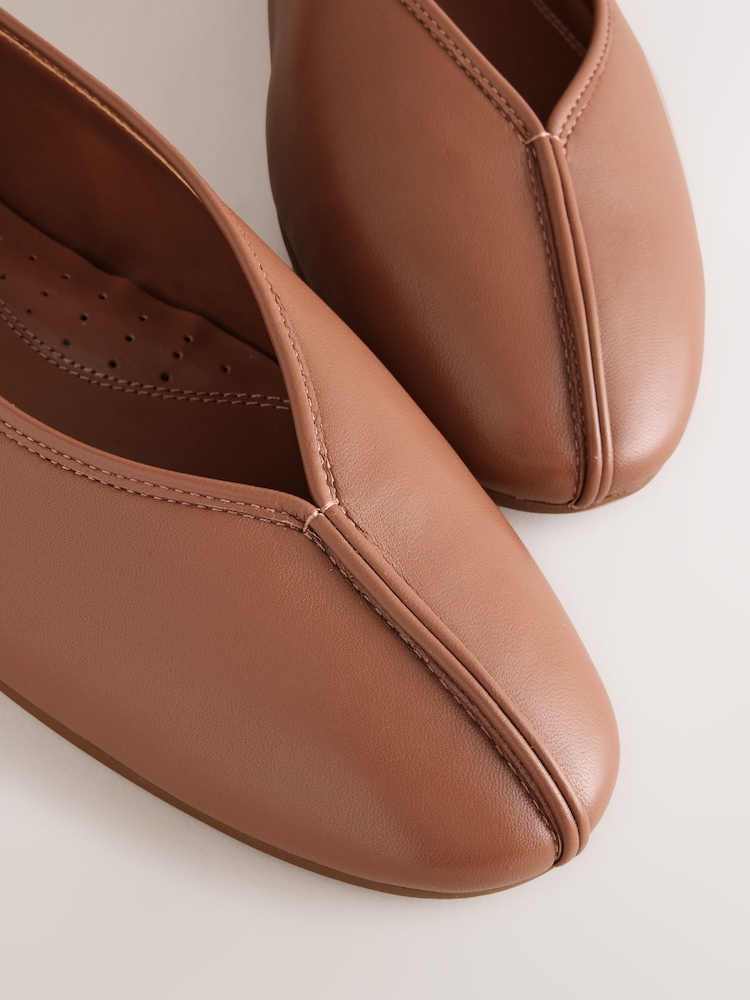 kamelyo - Forever Comfort® Leather Comfort Ballet Shoes - Larawan 6 ng 6