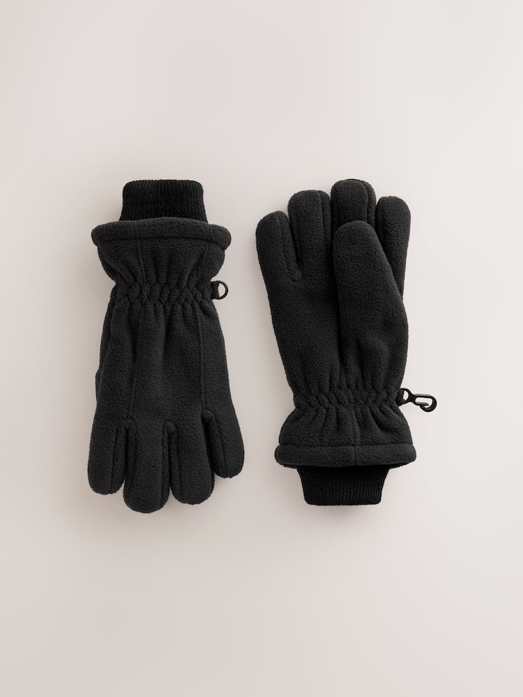 Black Fleece Gloves (3-16yrs) - Image 1 of 3