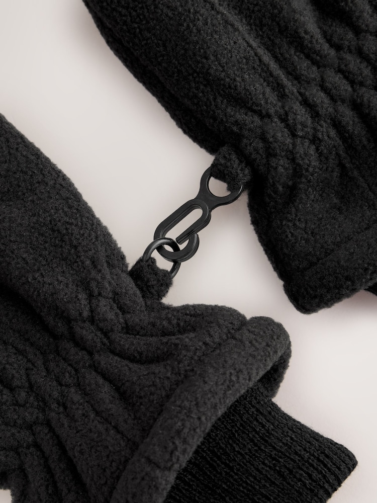Black Fleece Gloves (3-16yrs) - Image 3 of 3