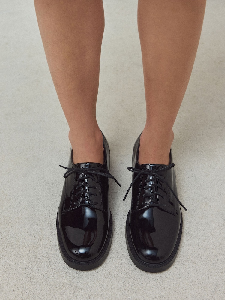 Black Forever Comfort® Chunky Sole Lace Up Shoes - Image 1 of 3