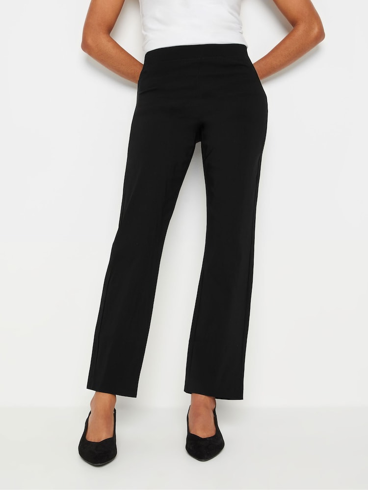 M&Co Black Straight Leg Bengaline Trousers - Image 1 of 5