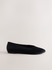 Czarny - Forever Comfort® Swung Toe Ballet Flats - Obraz 7 z 9