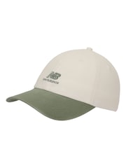 New Balance Cream 6 Panel Flying NB Stacked Logo Hat - Image 1 of 3