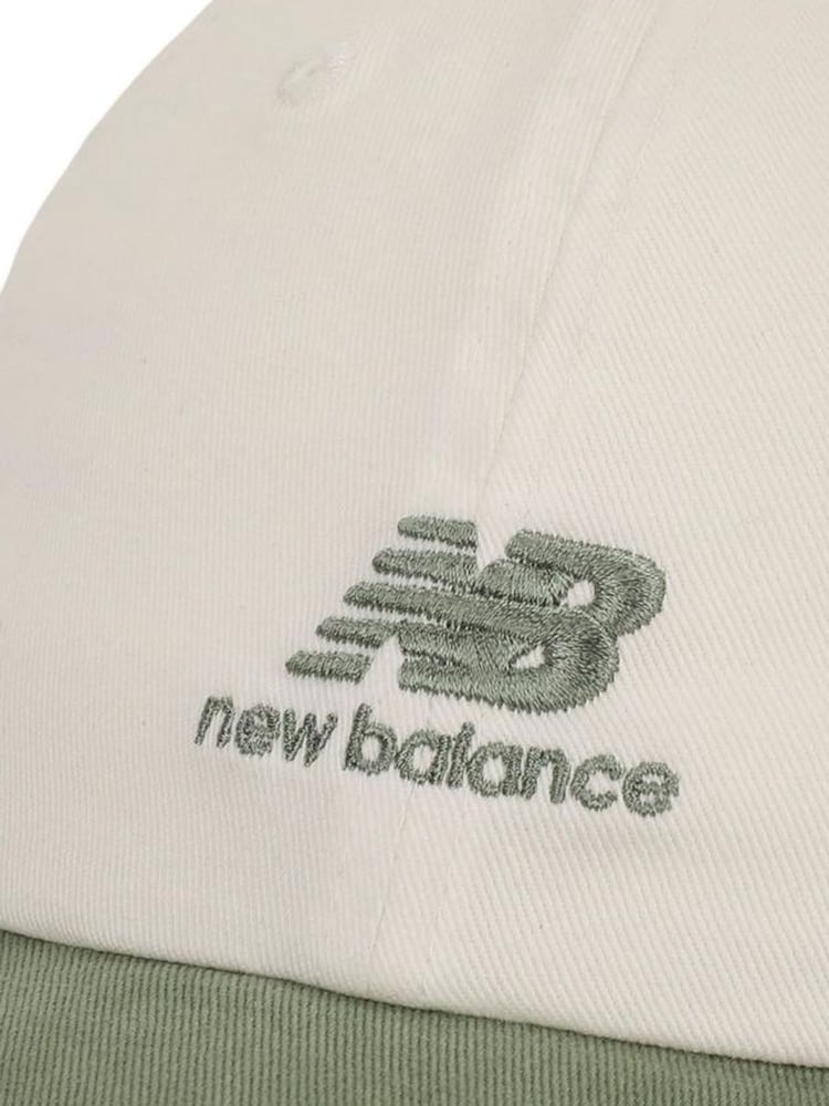 New Balance Cream 6 Panel Flying NB Stacked Logo Hat - Image 3 of 3