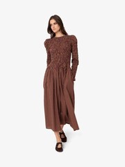 Amy Lynn Cara Smocked Cotton Midiaxi Dress in Multi Gingham Check - Imagen 10 de 12