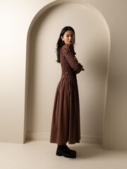 Amy Lynn Cara Smocked Cotton Midiaxi Dress in Multi Gingham Check - Imagen 4 de 12