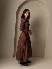 Amy Lynn Cara Smocked Cotton Midiaxi Dress in Multi Gingham Check - Imagen 6 de 12