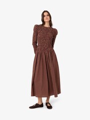 Amy Lynn Cara Smocked Cotton Midiaxi Dress in Multi Gingham Check - Imagen 9 de 12