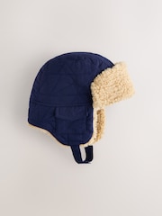 Navy Corduroy Trapper Hat (1-16yrs) - Image 1 of 3