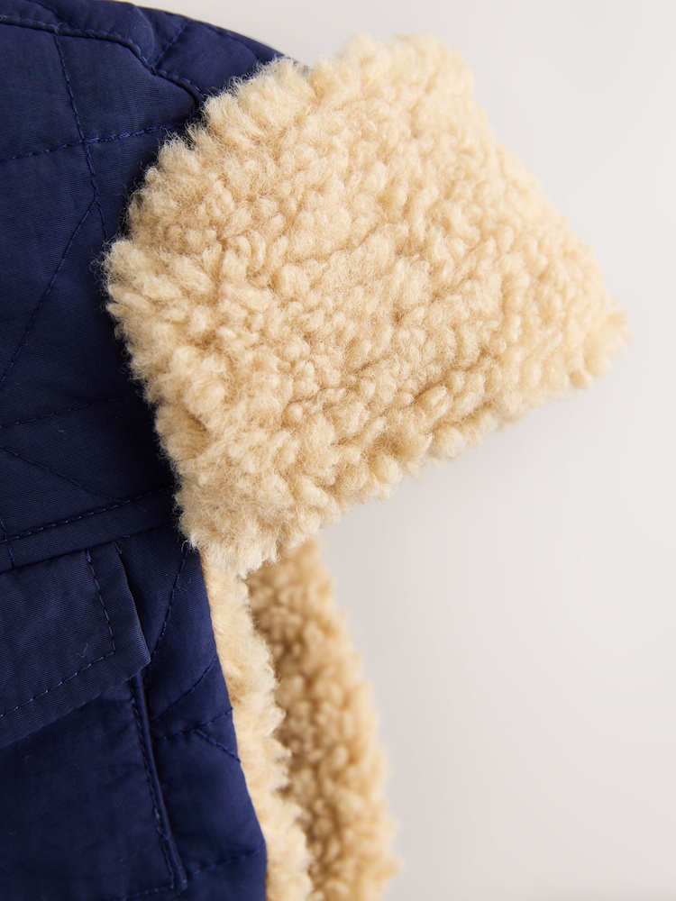 Navy Corduroy Trapper Hat (1-16yrs) - Image 3 of 3