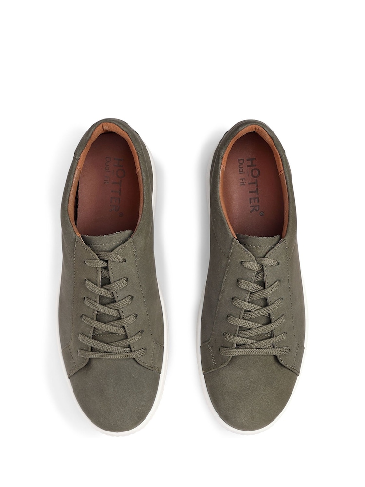 Hotter Green Standard Fit Oliver Lace-Up Slippers - Image 4 of 4 Hotter Green Standard Fit Oliver Lace-Up Slippers - Image 4 of 4