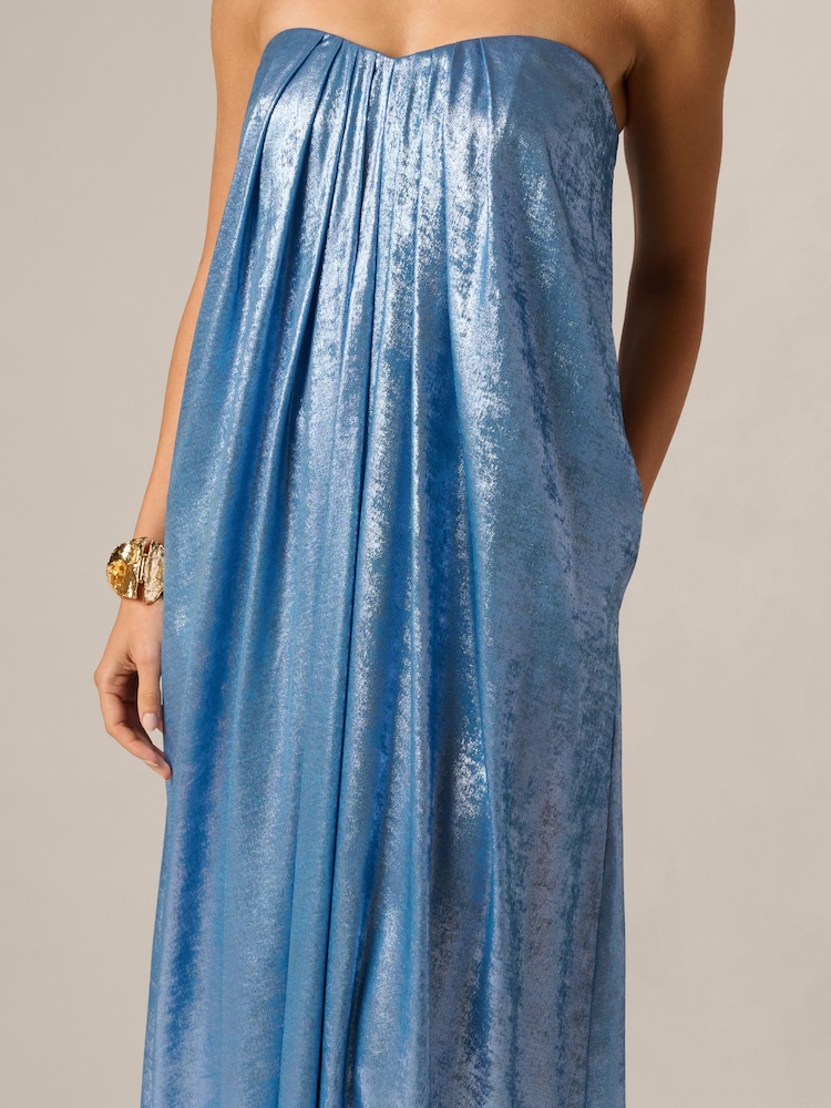 halter neck dress denim Moonlight Free People Santa Barbara Featuring top front pockets Kailua Purchase Type:Rent