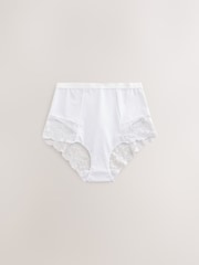 Black/White High Waist Brief Tummy Control Light Shaping Knickers 2 Pack - Image 3 of 5