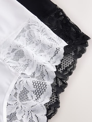 Black/White High Waist Brief Tummy Control Light Shaping Knickers 2 Pack - Image 4 of 5