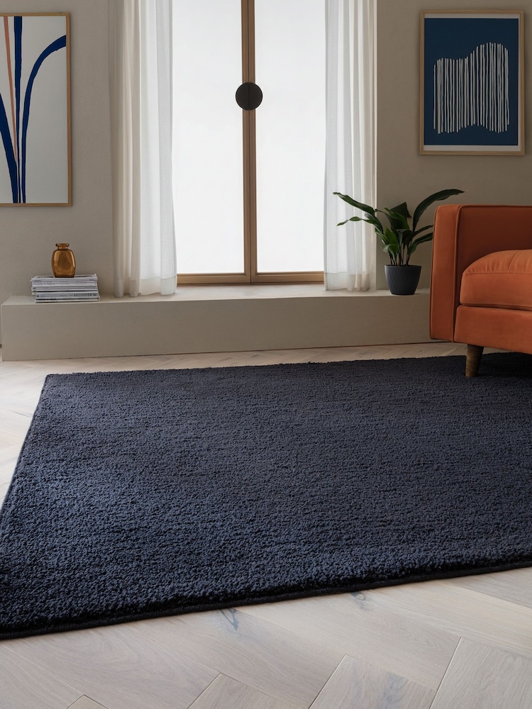 Asiatic Rugs Navy Super Snug Washable Rug - Image 1 of 6