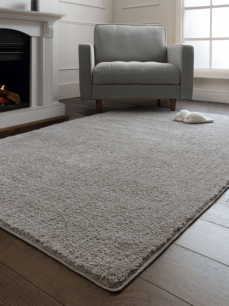 Asiatic Rugs Light Grey Super Snug Washable Rug - Image 1 of 6