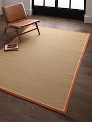 Asiatic Rugs Rust Linen Bordo Boucle Rug - Image 1 of 6